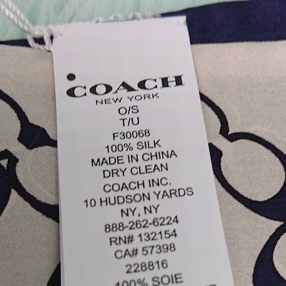 Coach Signature Skinny Scarf - Picture 2 of 2